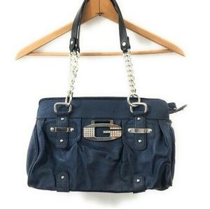 Guess Blue Shoulder Bag Satchel Purse Medium Sized